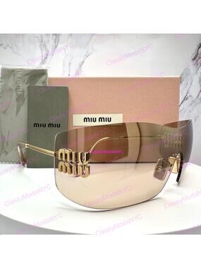 Miu Miu | Accessories | New Miu Miu Sunglasses Brown Oval  display picture 3